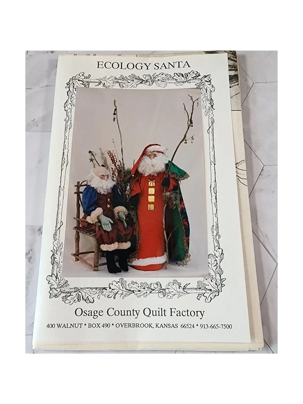 Osage County Quilt Factory Ecology Santa 29.5
